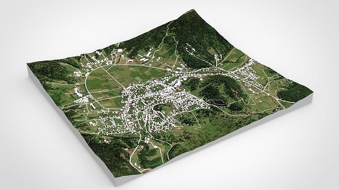 Cityscape Bakuriani Georgia 3D model 4