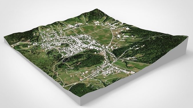 Cityscape Bakuriani Georgia 3D model 2