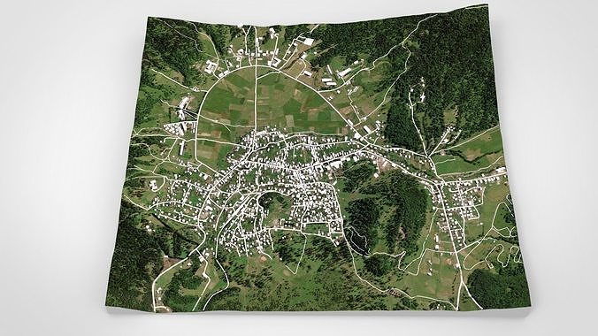 Cityscape Bakuriani Georgia 3D model 3