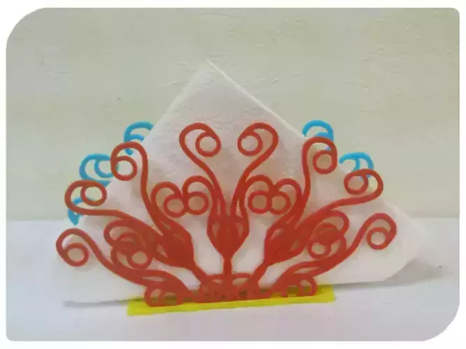 Stand for napkins Peacock Tail