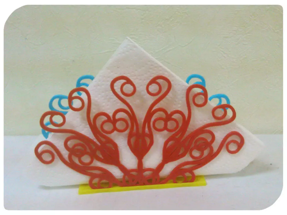Stand for napkins Peacock Tail Free 3D print model
