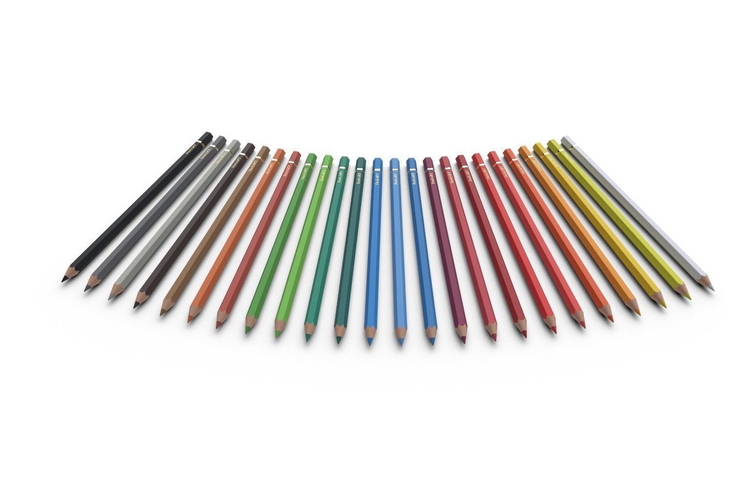 Colored Pencils 01 Low-poly 3D model_3