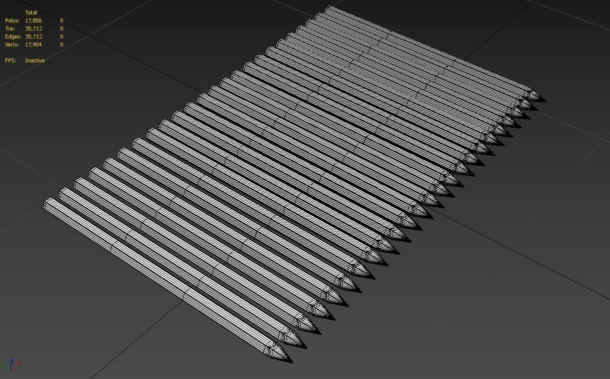 Colored Pencils 01 Low-poly 3D model_5