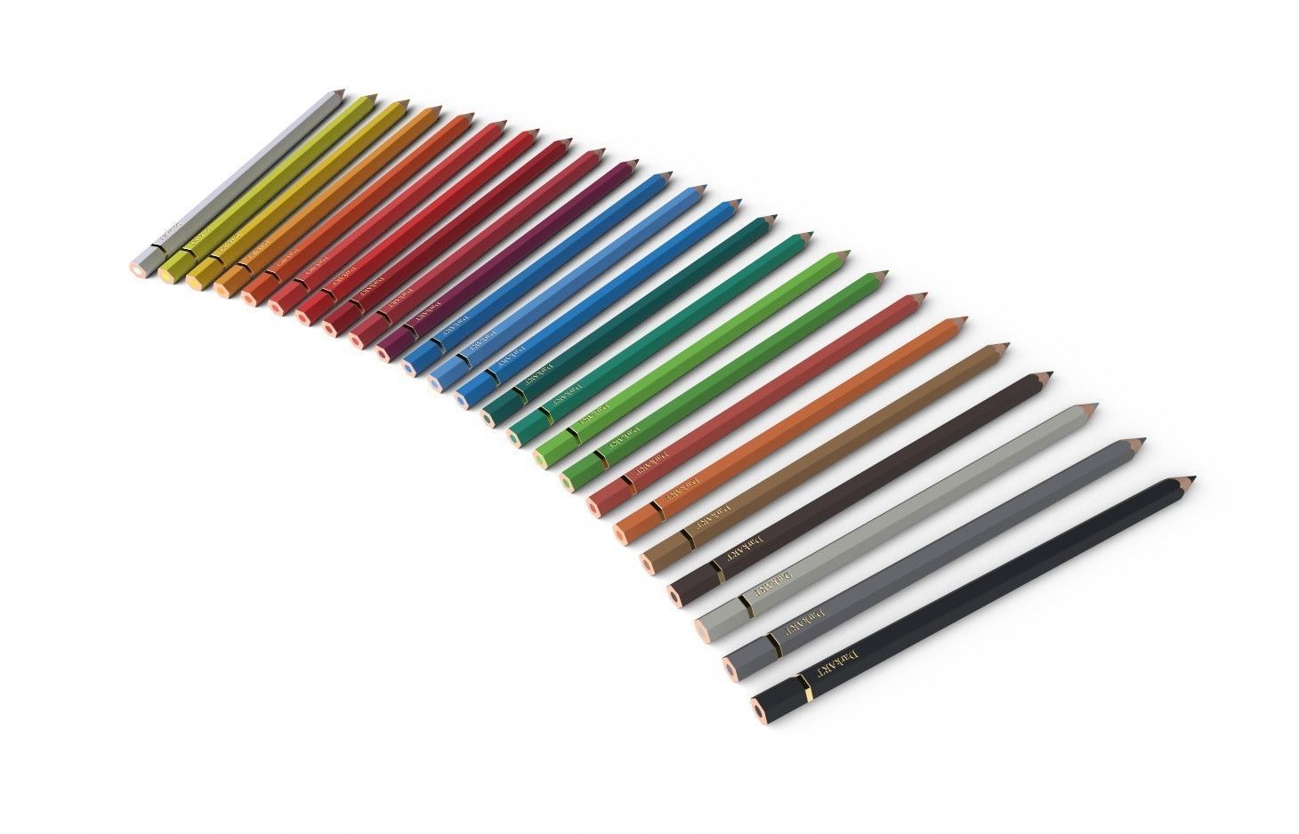 Colored Pencils 01 Low-poly 3D model_2