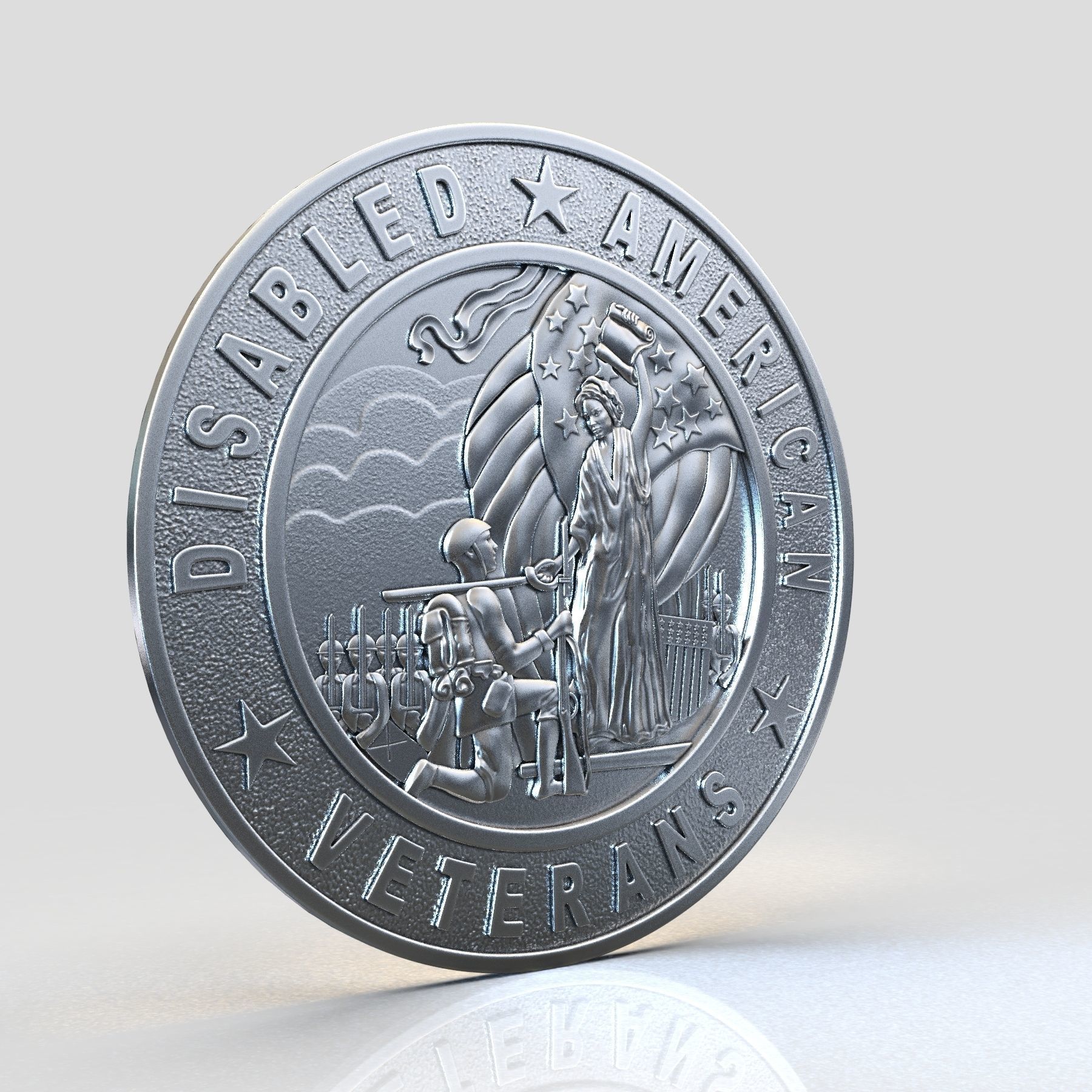 Disabled Vets Seal 3D print model_1
