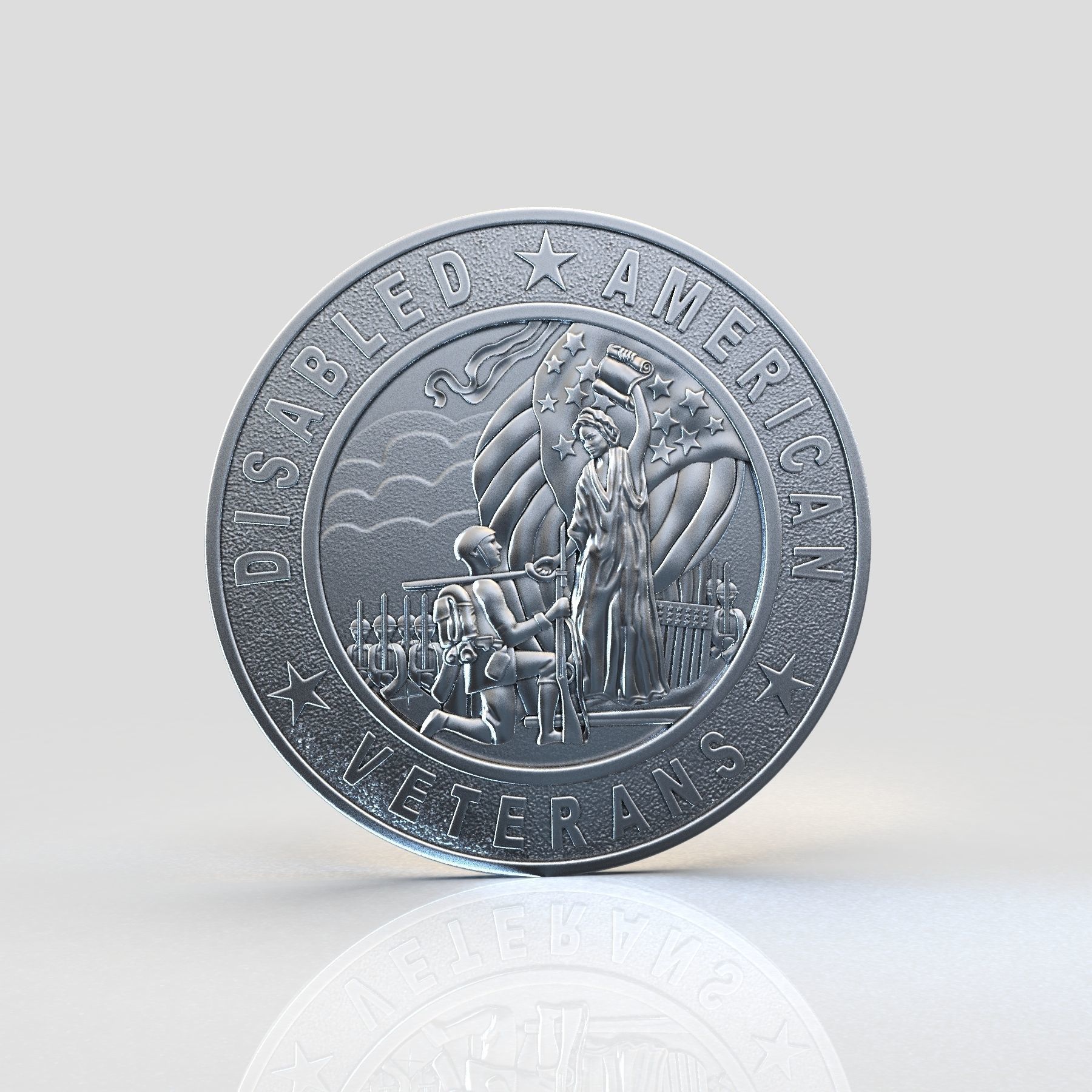 Disabled Vets Seal 3D print model_2