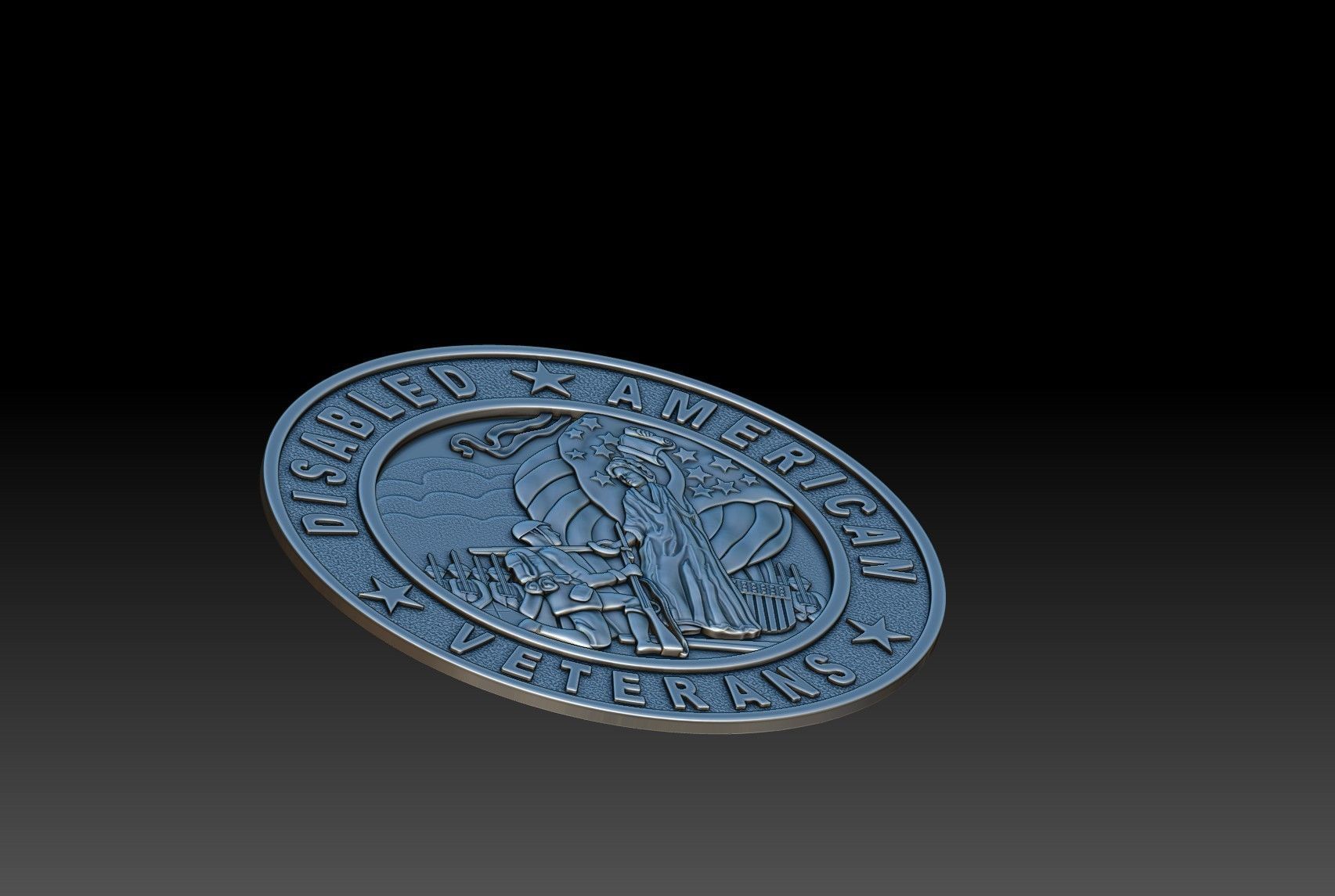 Disabled Vets Seal 3D print model_6