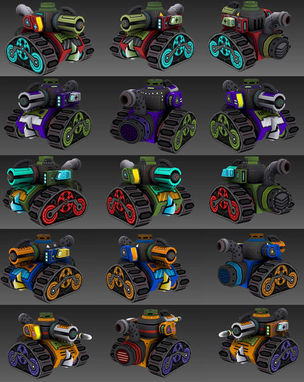 Filters Big Toon Sci Fi Ultra Tank Low-poly 3D model_6