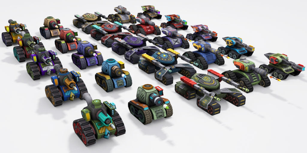 Filters Big Toon Sci Fi Ultra Tank Low-poly 3D model_4