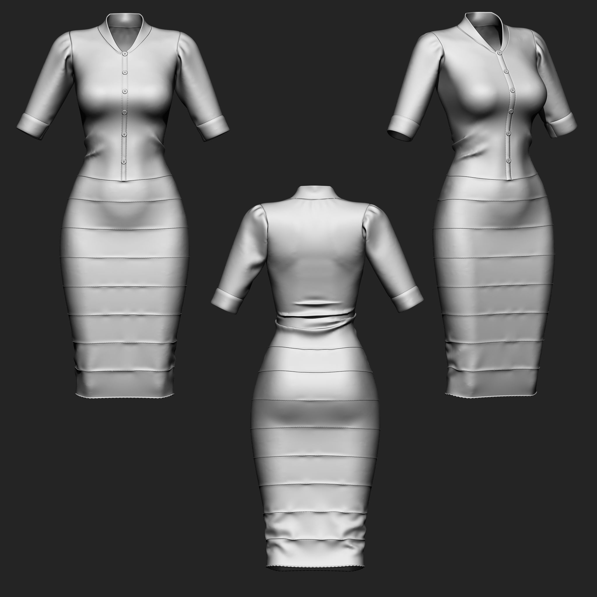Clothes Collection IMM Brush Pack 16 in One Vol 7 3D model_8