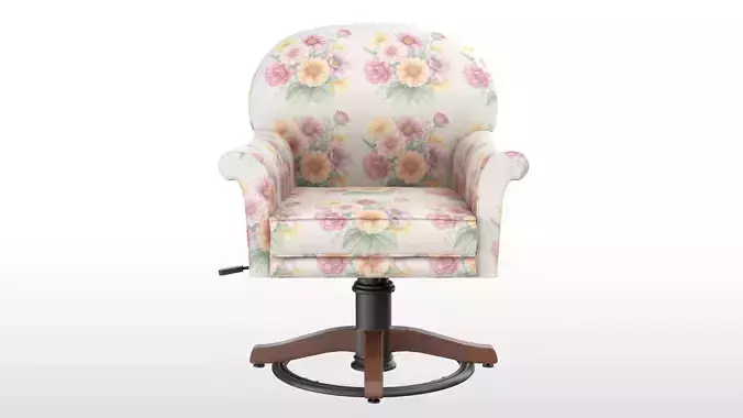 swivel chair floral