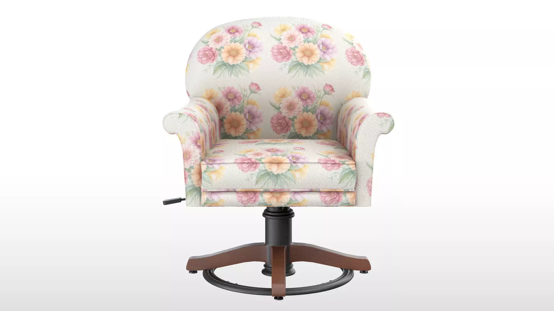 swivel chair floral 3D model