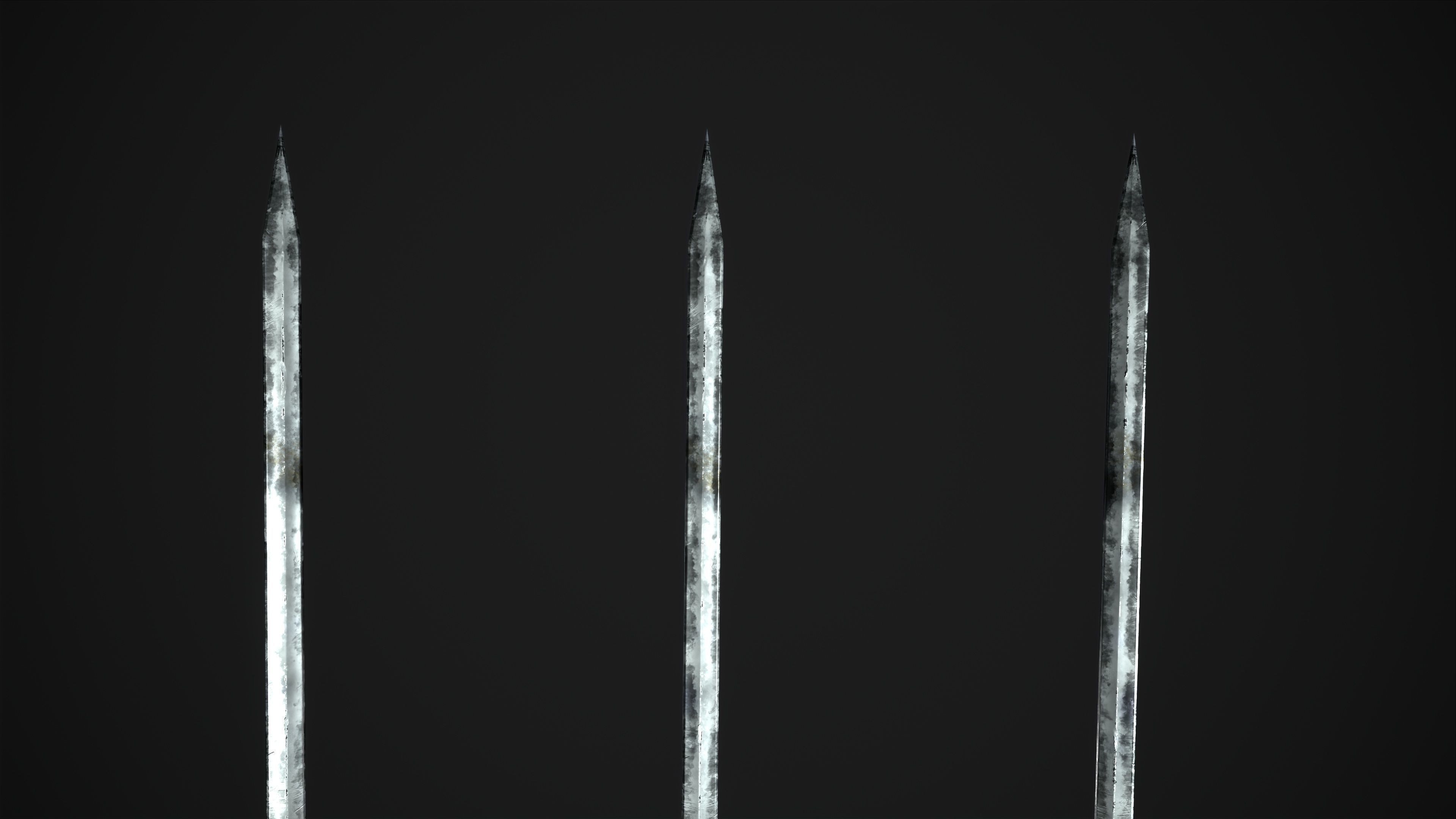 Fantazy Sword Melee Weapon Low-poly 3D model_2