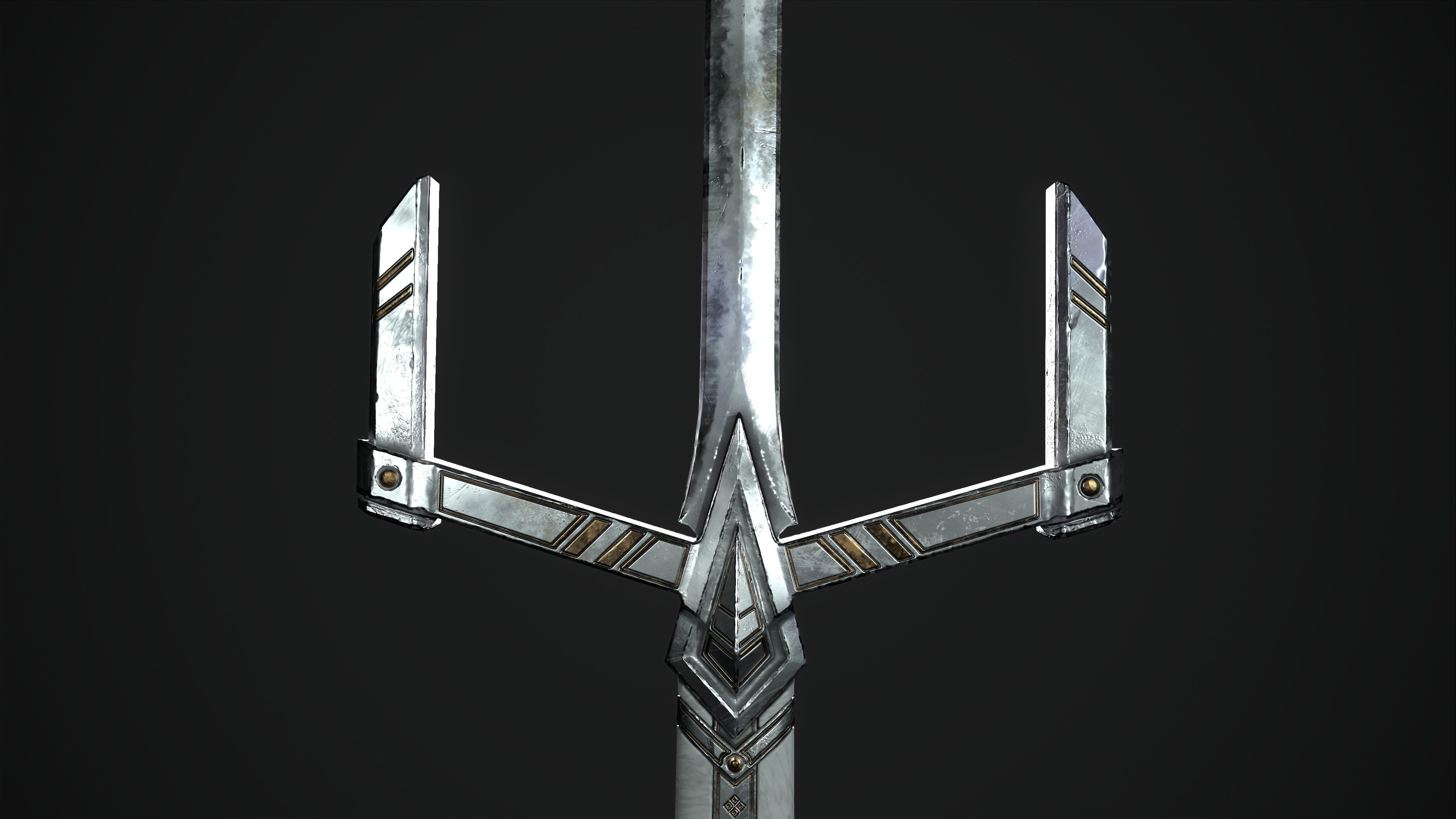 Fantazy Sword Melee Weapon Low-poly 3D model_5