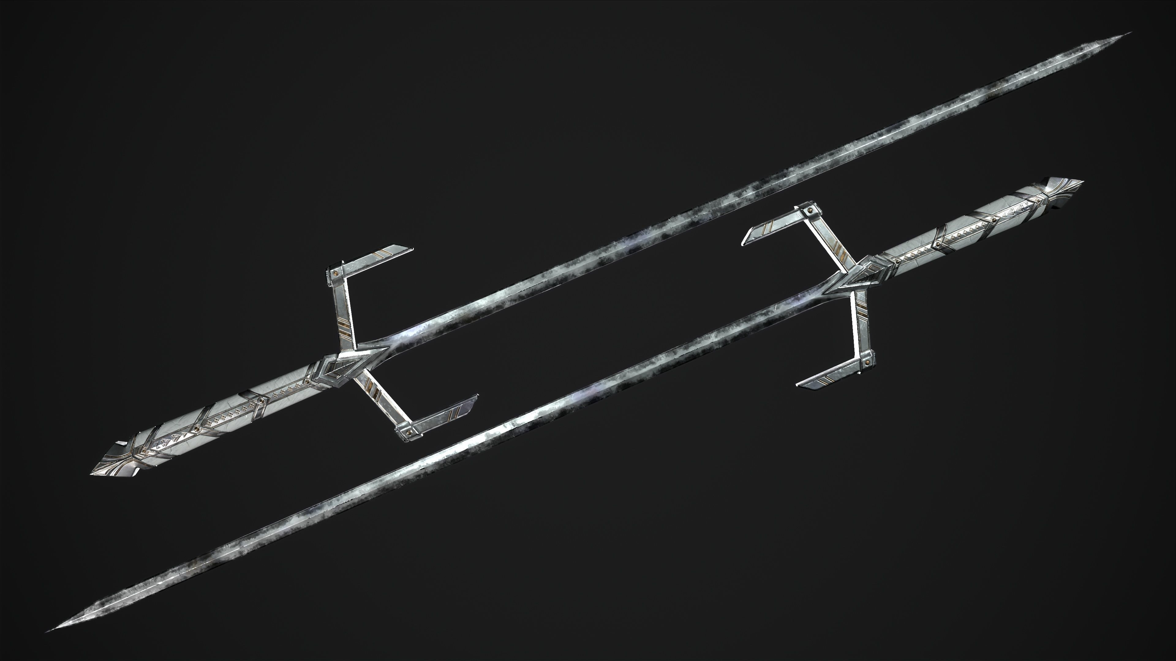 Fantazy Sword Melee Weapon Low-poly 3D model_6