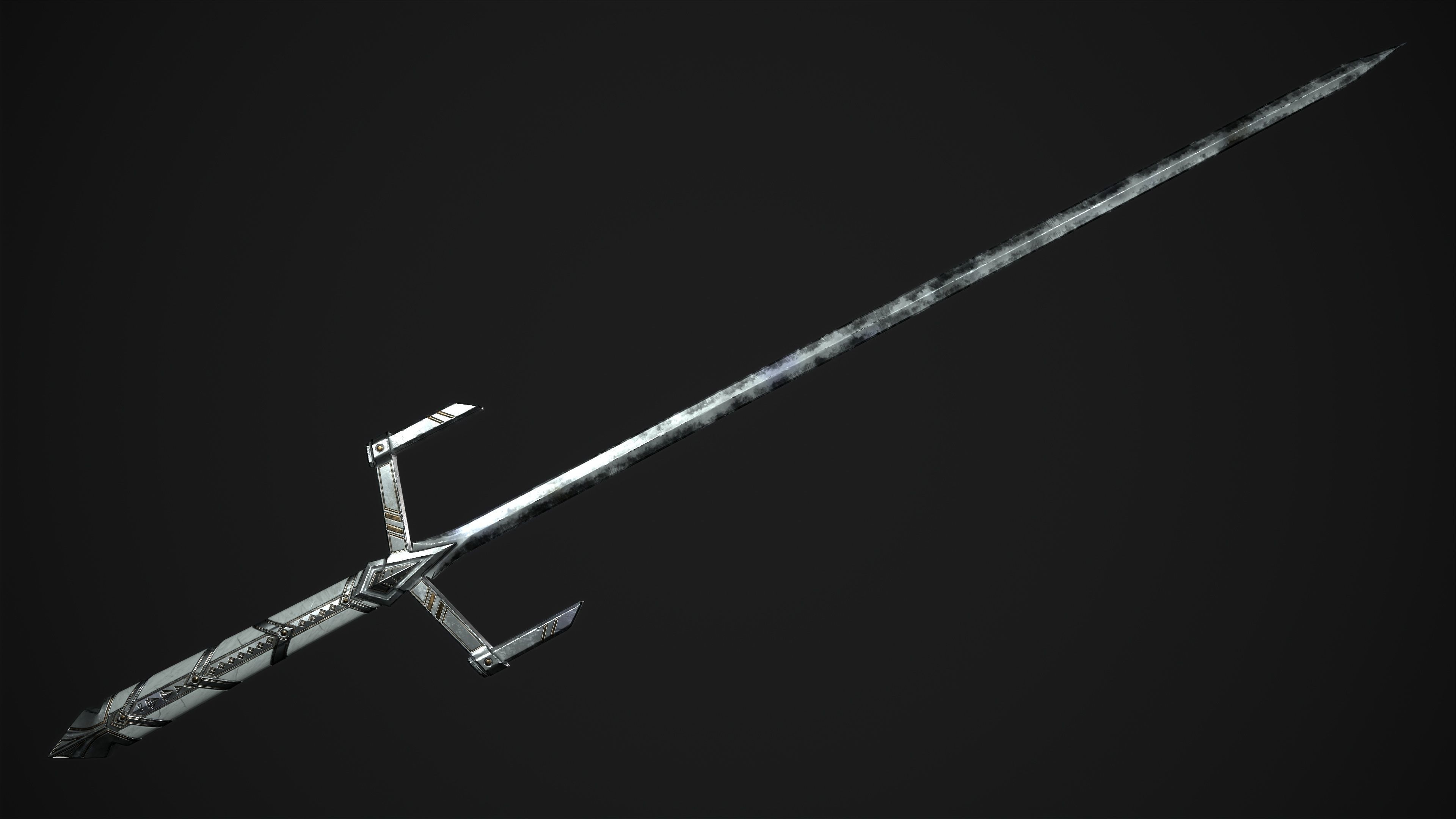 Fantazy Sword Melee Weapon Low-poly 3D model_1