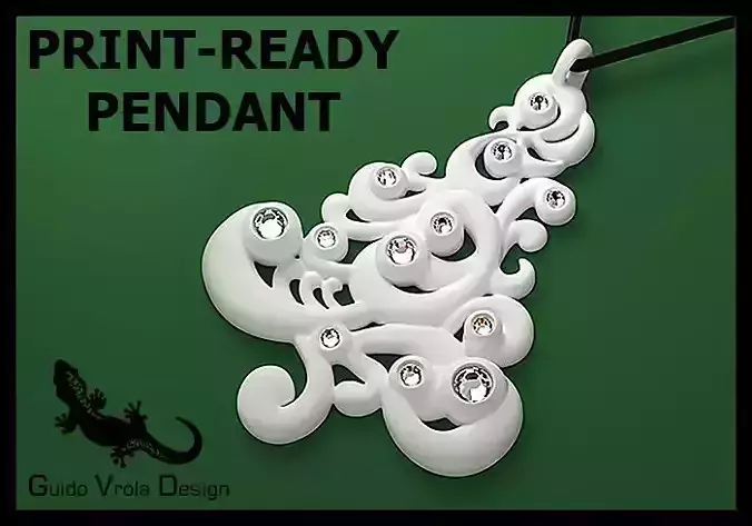 Printable Christmas tree pendant 3D print model