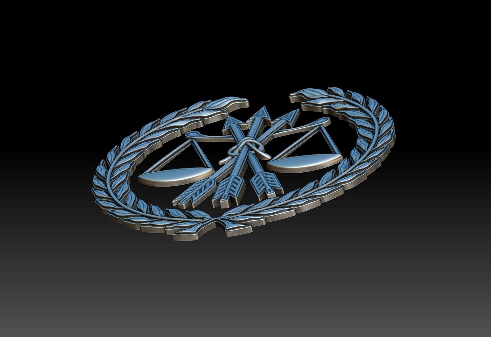 Scales and Wreath 3D print model_5