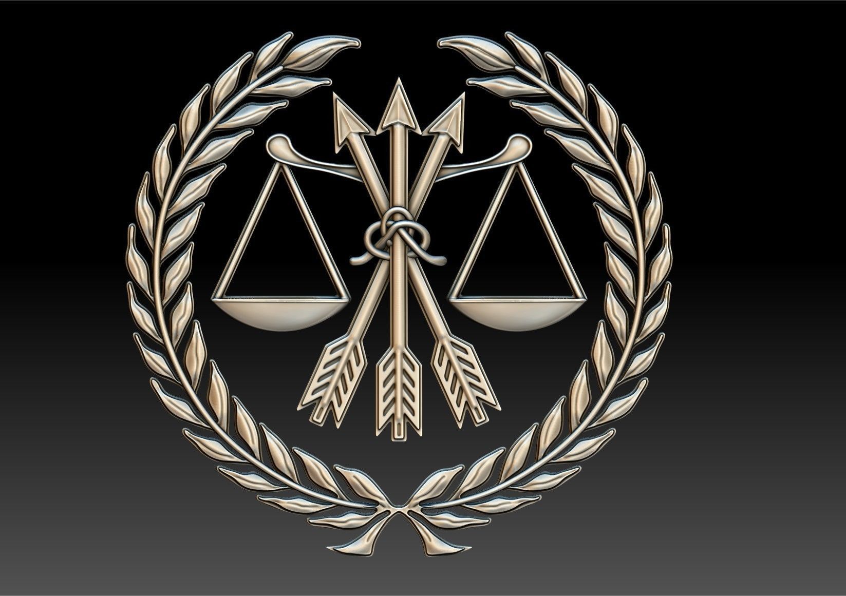 Scales and Wreath 3D print model_7