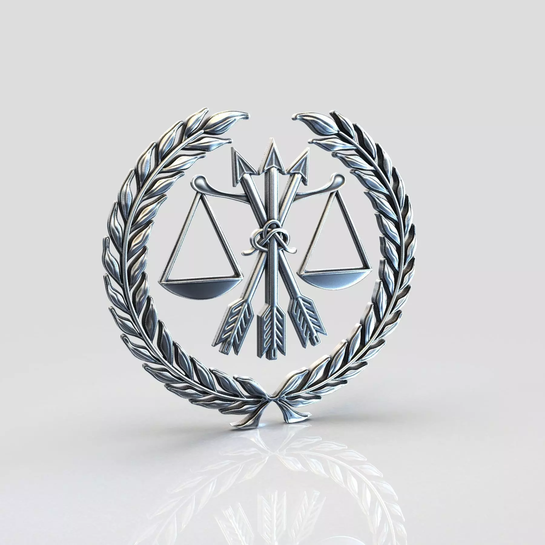 Scales and Wreath 3D print model_0