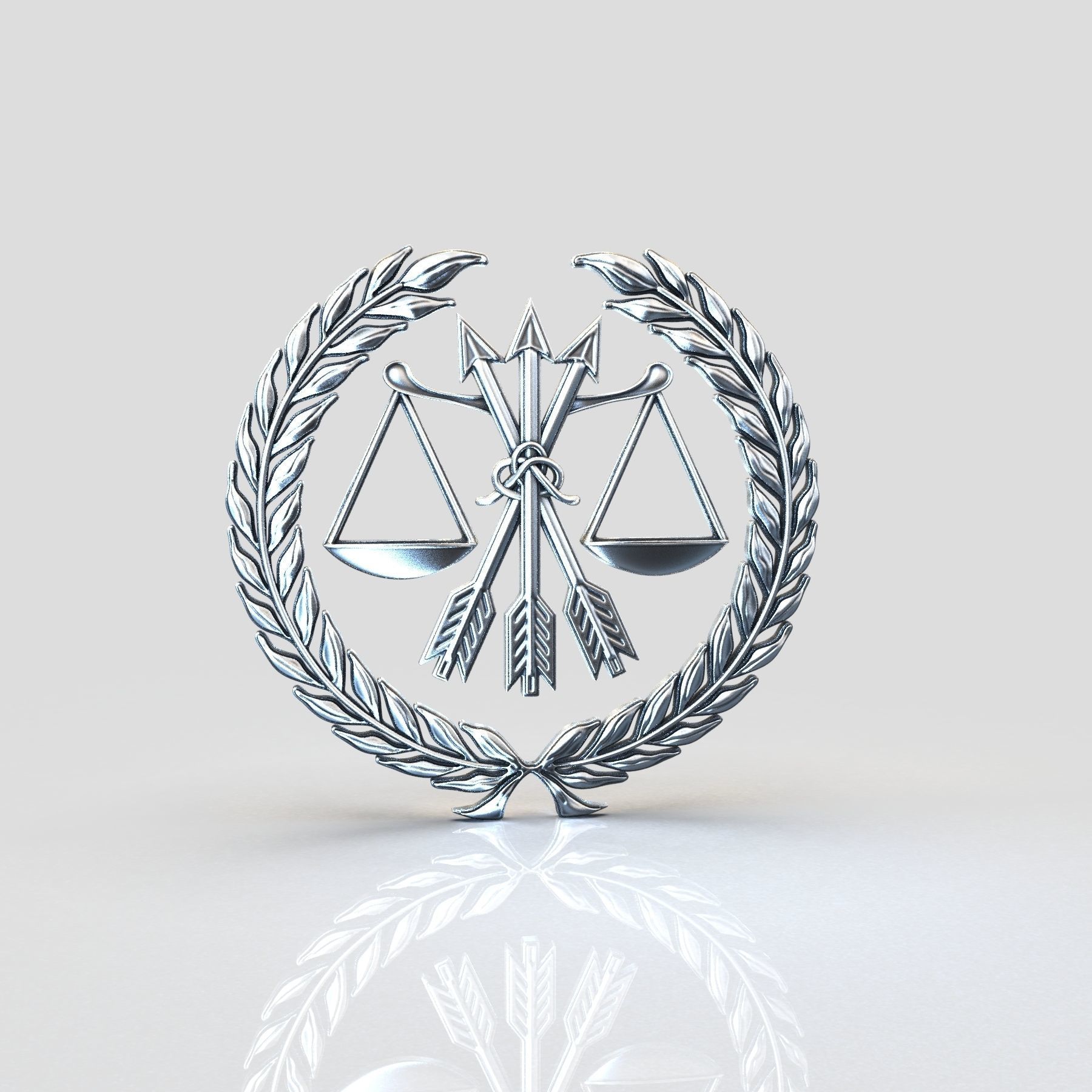 Scales and Wreath 3D print model_2