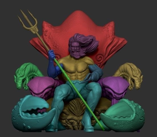 Aquaman on the Throne of Atlantis 3D print model_12