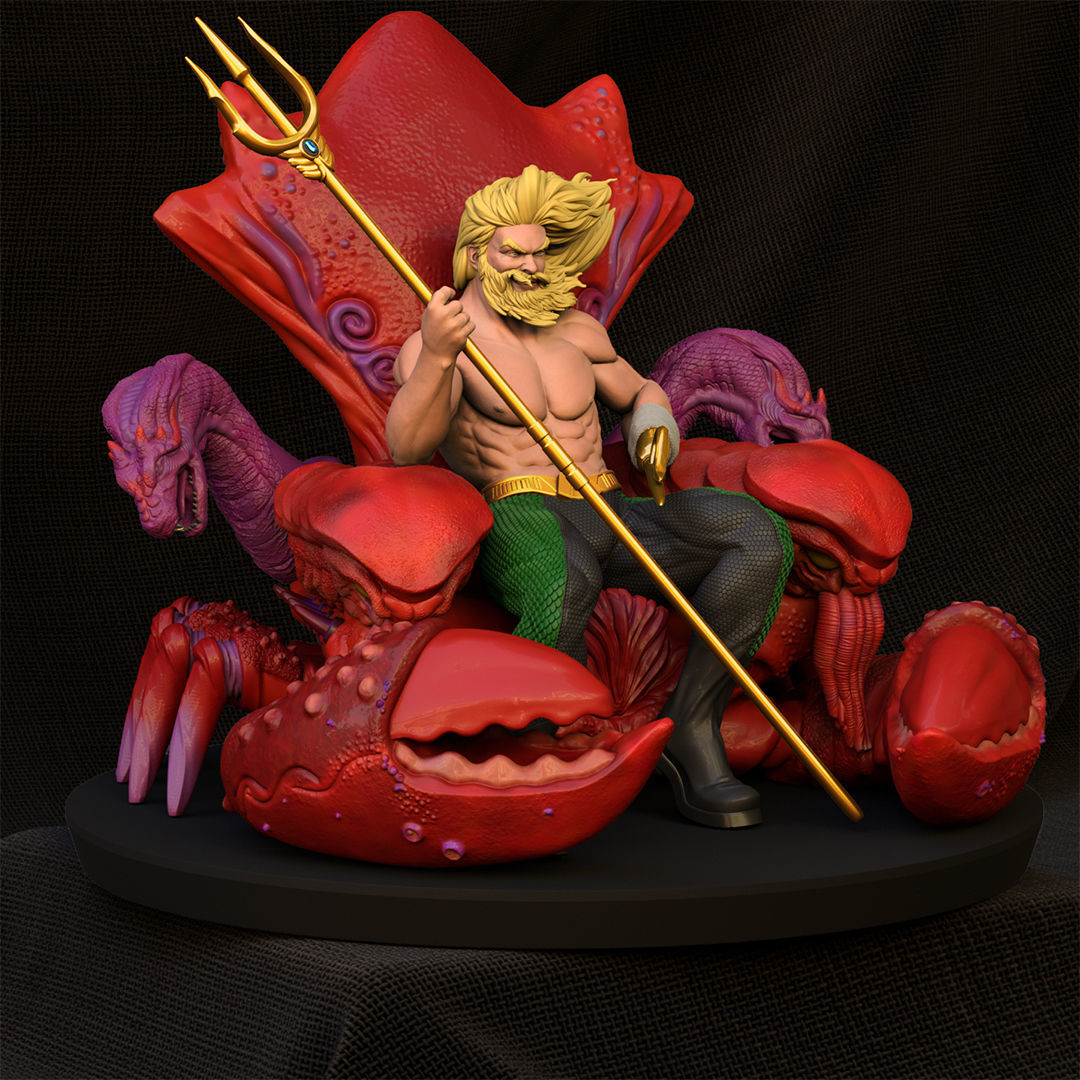 Aquaman on the Throne of Atlantis 3D print model_8