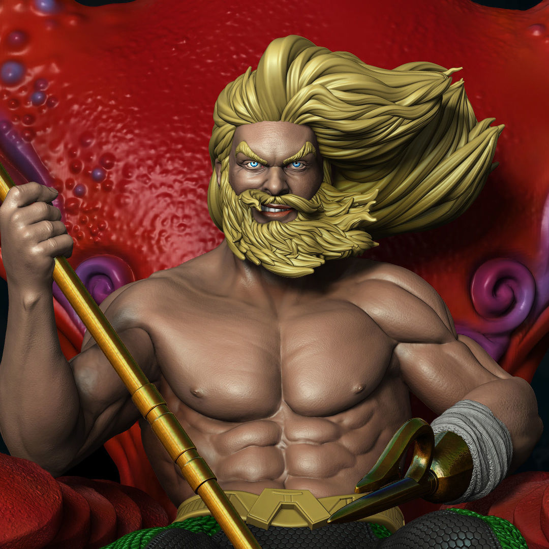 Aquaman on the Throne of Atlantis 3D print model_2