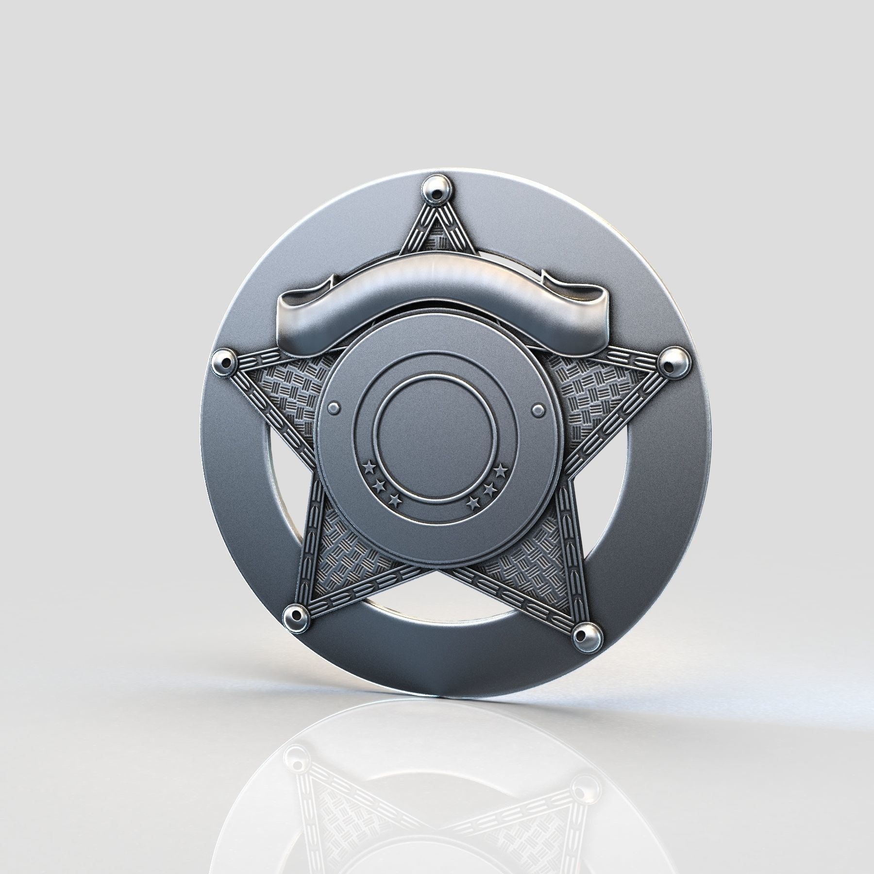 stars BADGE 3D print model_2