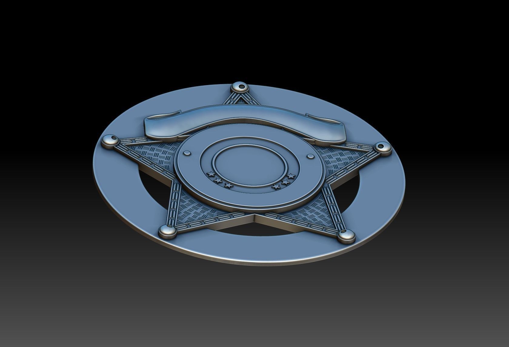 stars BADGE 3D print model_5