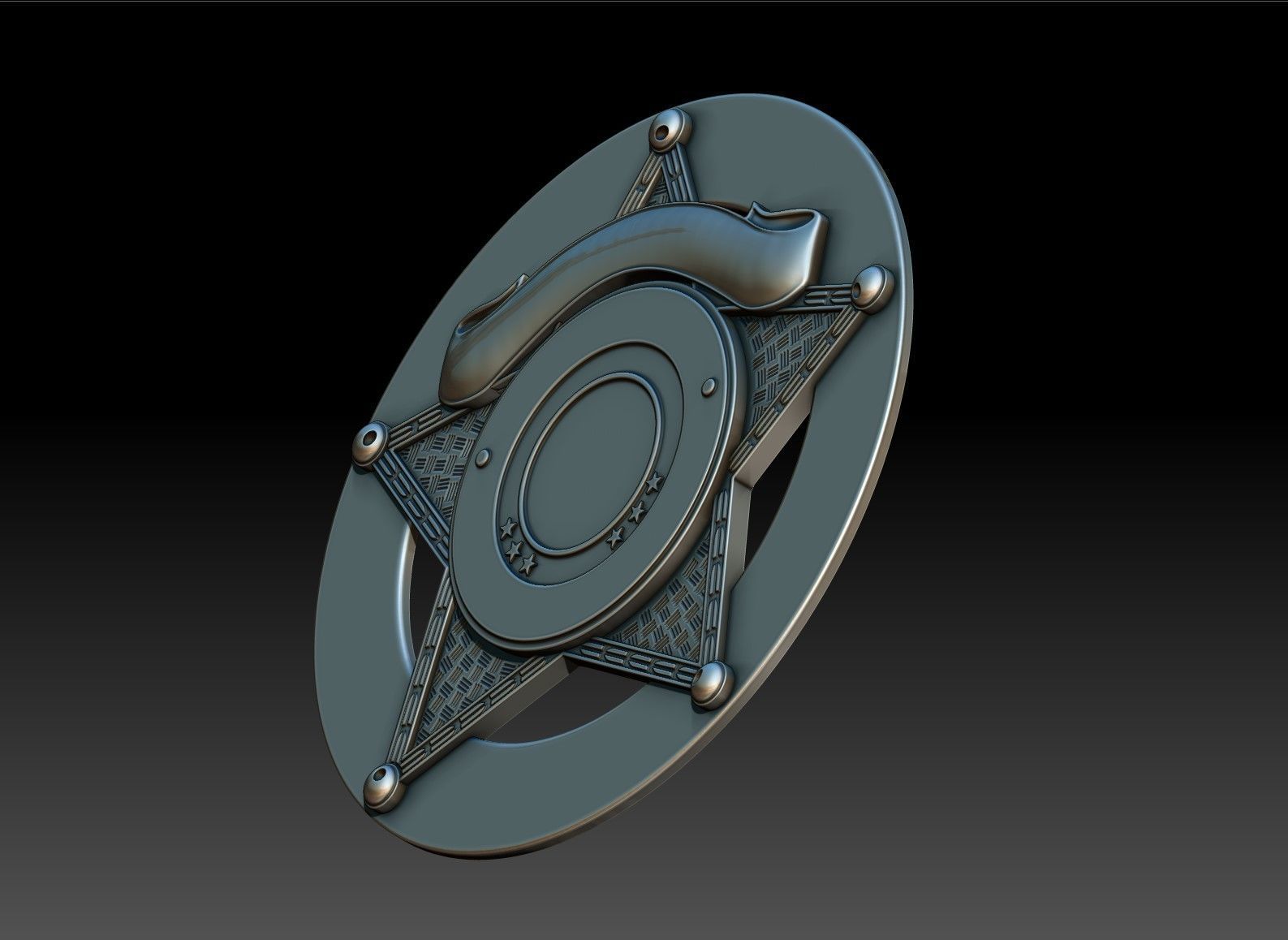 stars BADGE 3D print model_3
