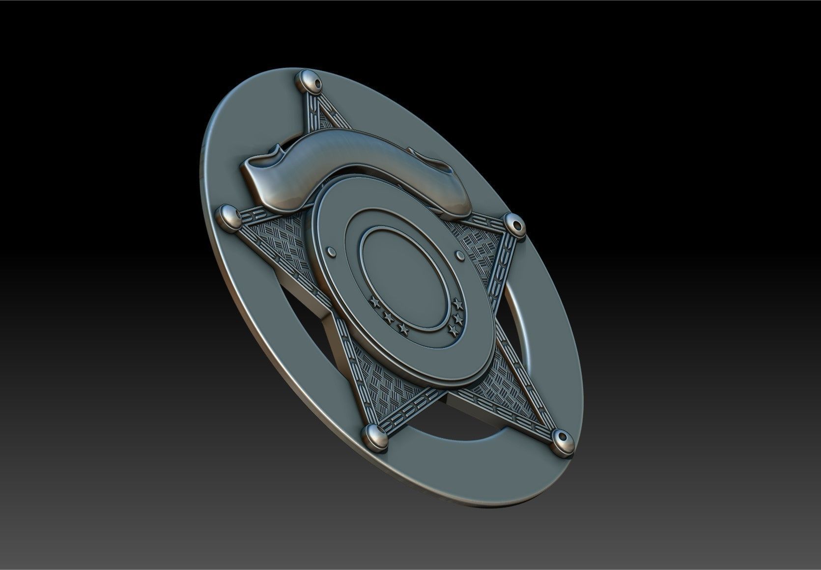 stars BADGE 3D print model_4
