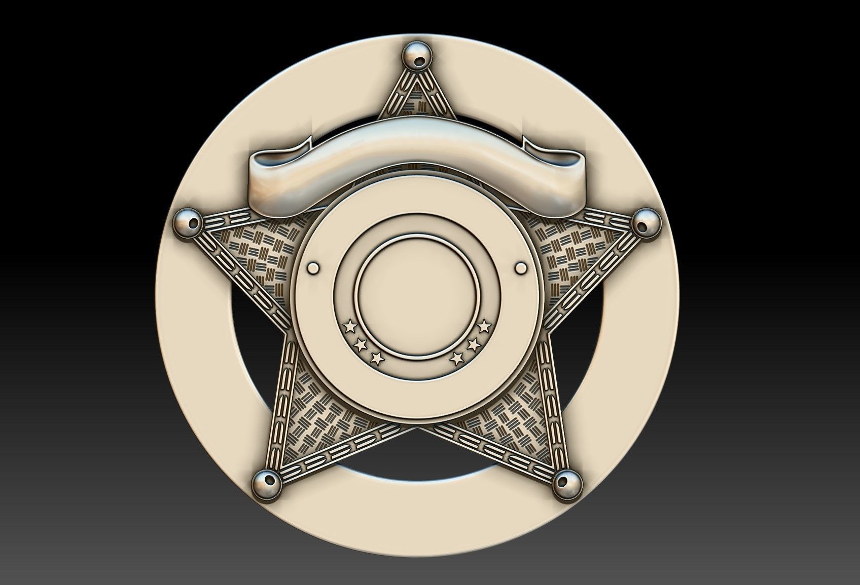 stars BADGE 3D print model_7