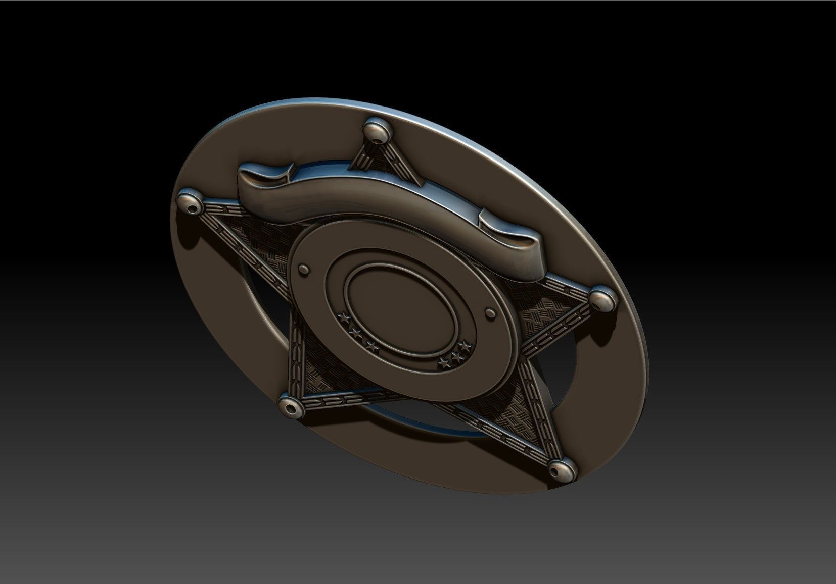 stars BADGE 3D print model_6