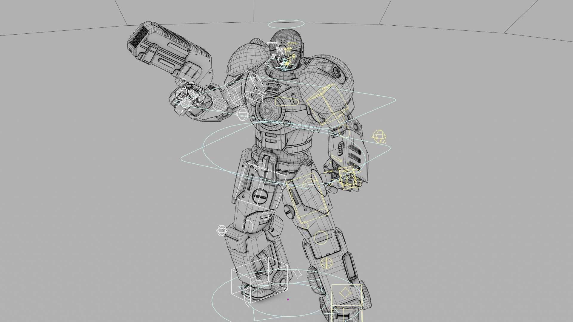 CYBER COP X-3000 Rigged for Unreal Engine - Unity - MIXAMO  3D model_41