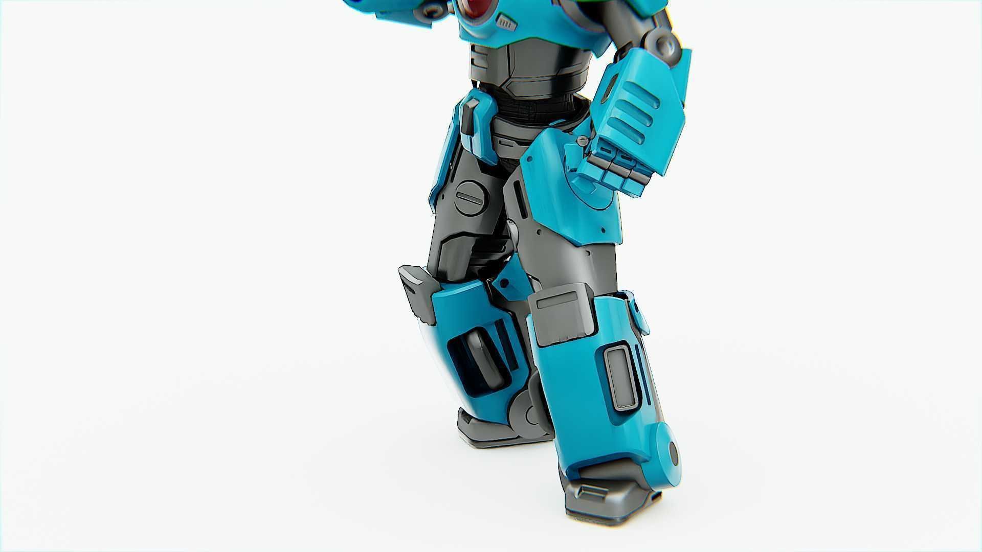 CYBER COP X-3000 Rigged for Unreal Engine - Unity - MIXAMO  3D model_17