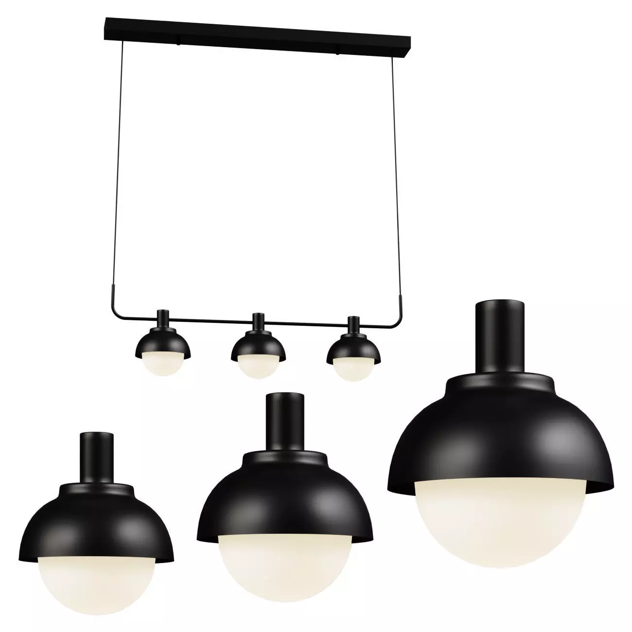 Chandelier Monike LD1070-3B Lighting fixture 3D model
