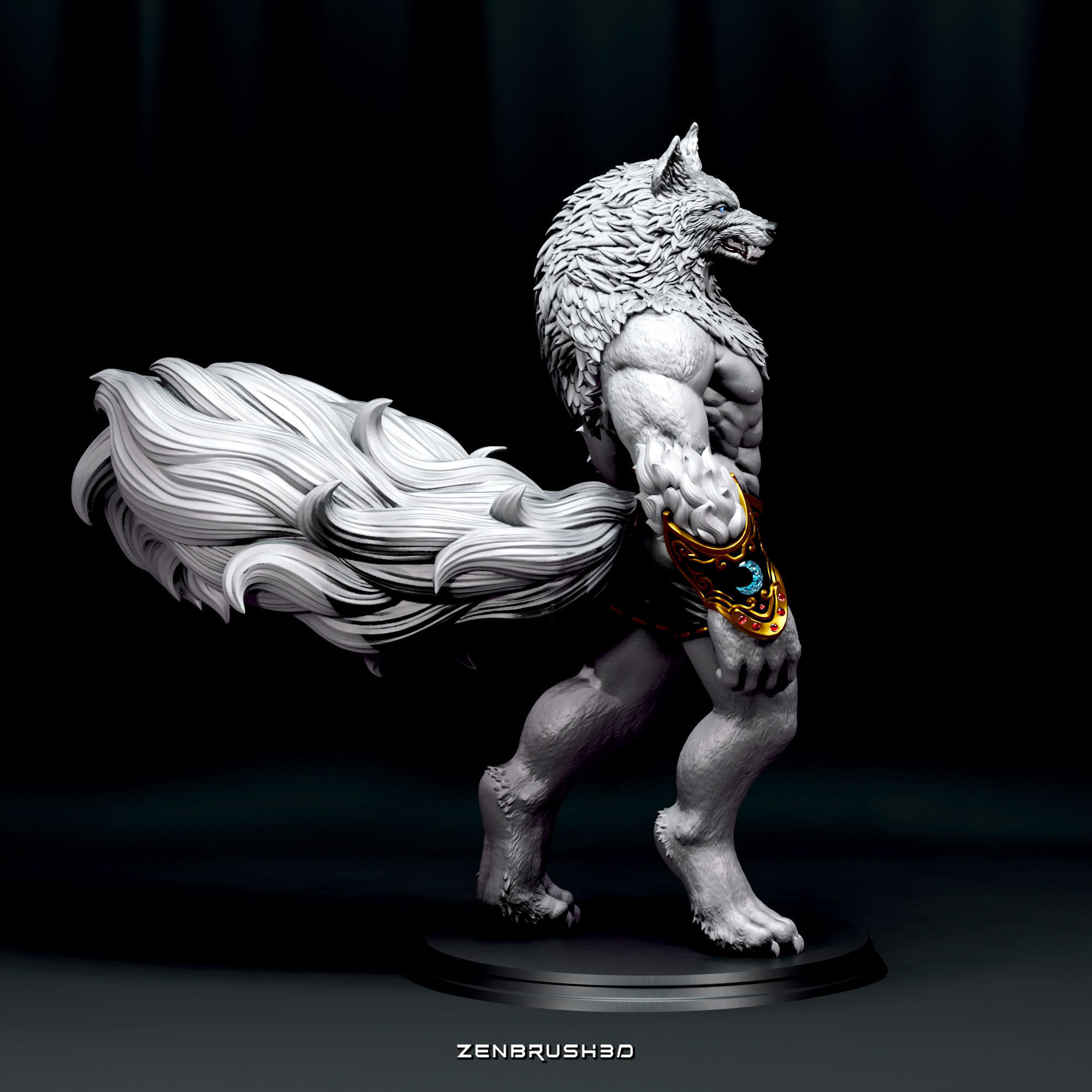 WEREWOLF - YUGO -BLOODY ROAR STL - 3D PRINTING 3D print model_4