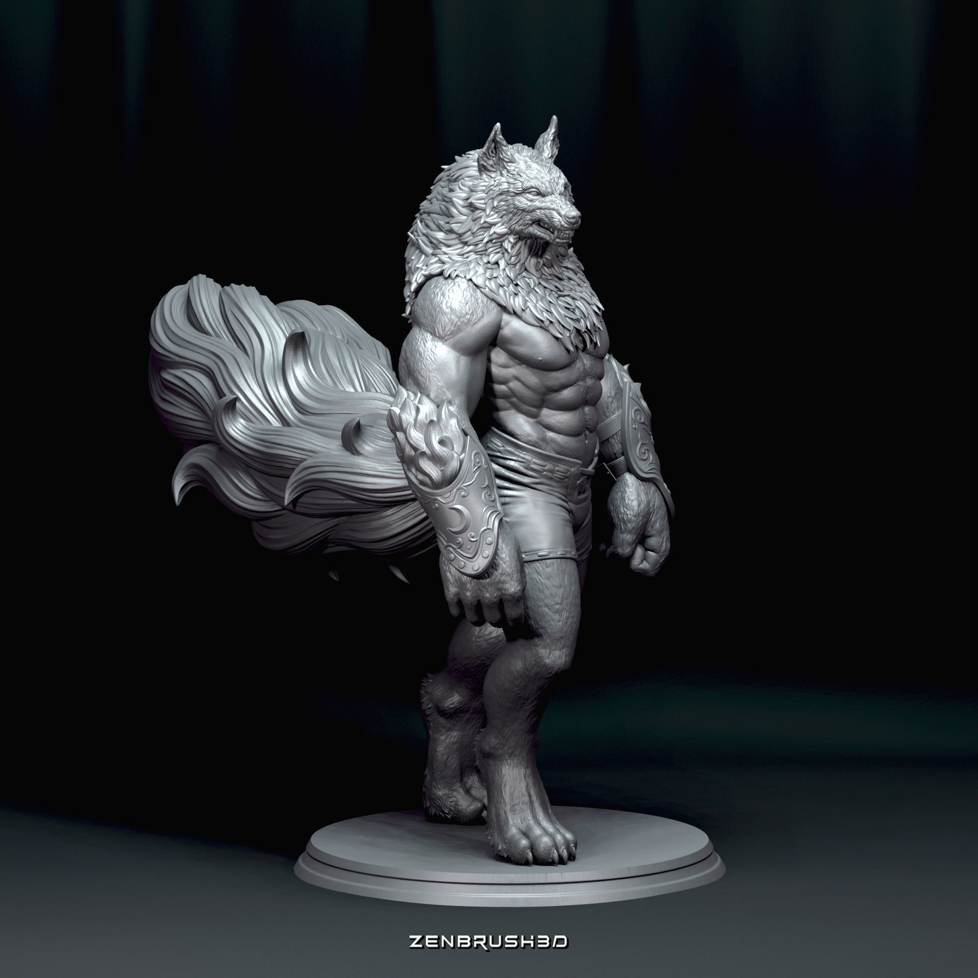 WEREWOLF - YUGO -BLOODY ROAR STL - 3D PRINTING 3D print model_6