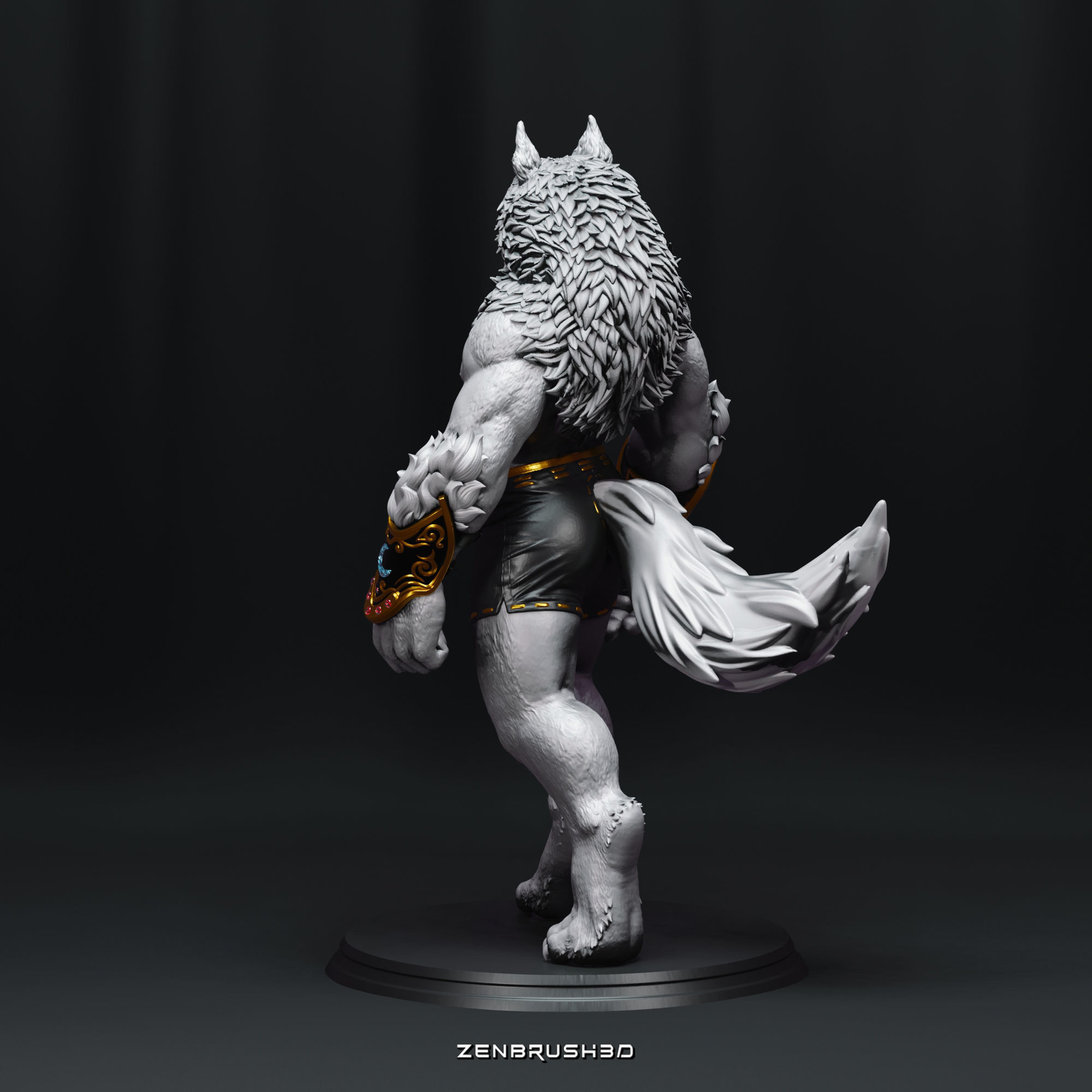 WEREWOLF - YUGO -BLOODY ROAR STL - 3D PRINTING 3D print model_5