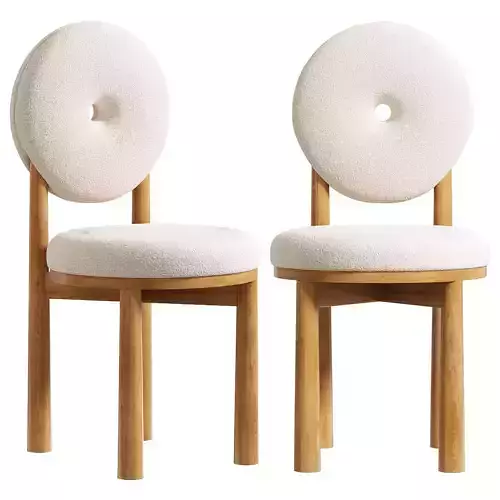 Side Chair Natural Wood Legs By Homary