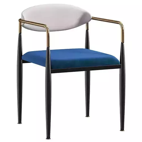 Otrast White Blue PU Leather Chair By Homary 