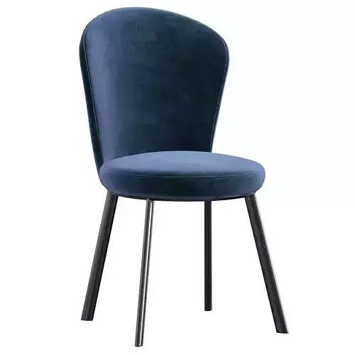 High Back Leath aire Upholstered in Black Legs By Homary 