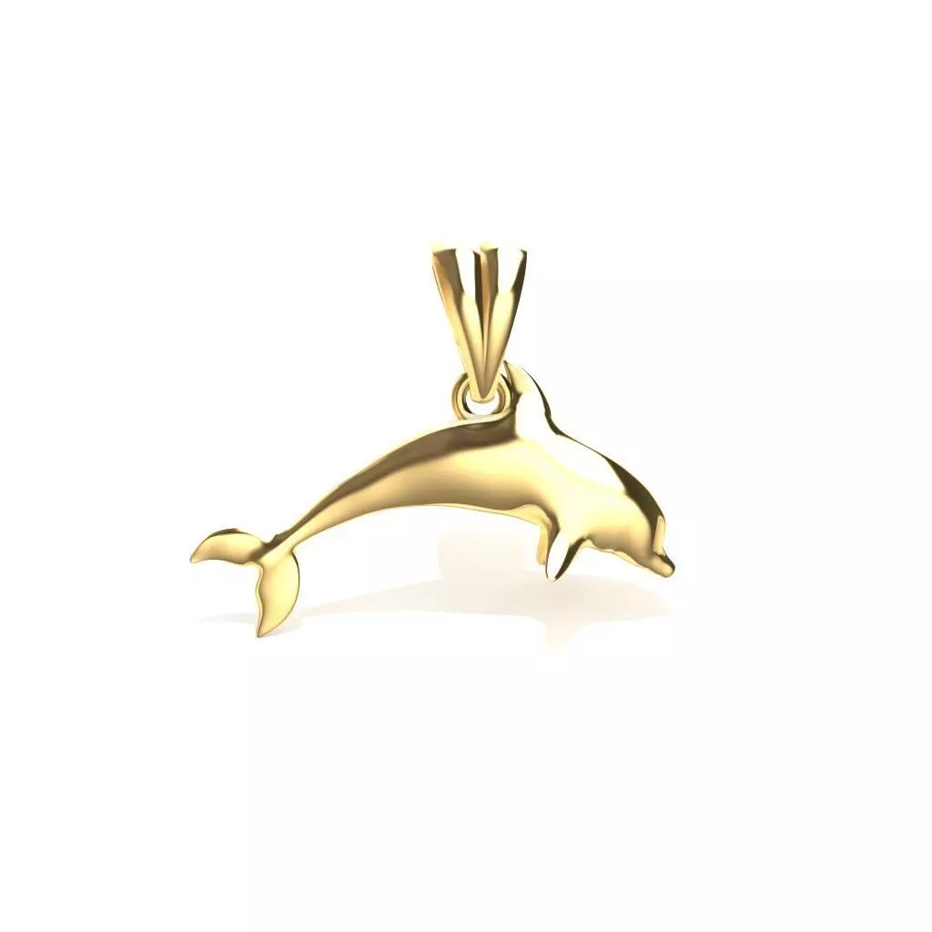 Dolphin Pendant 3D print model_0