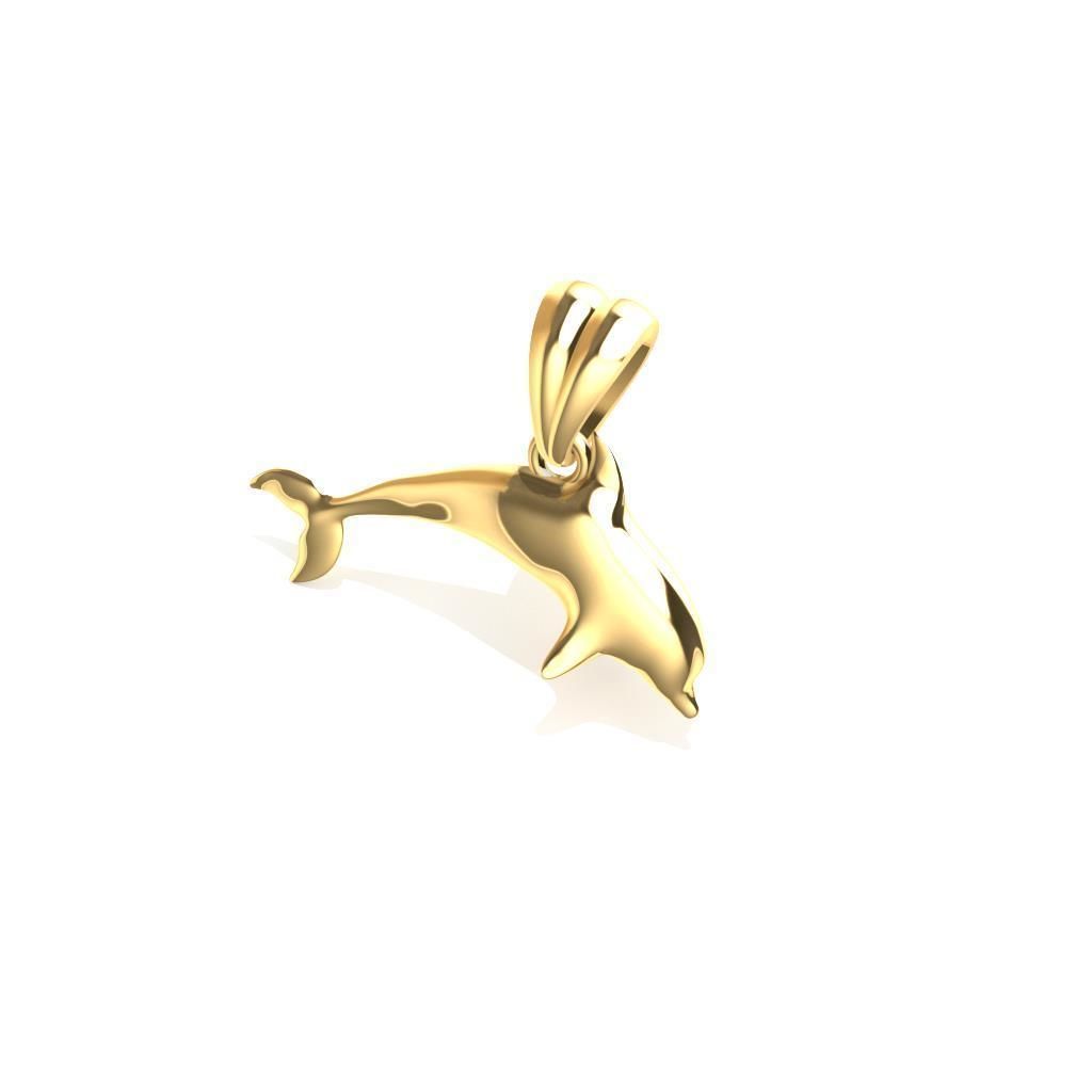 Dolphin Pendant 3D print model_2