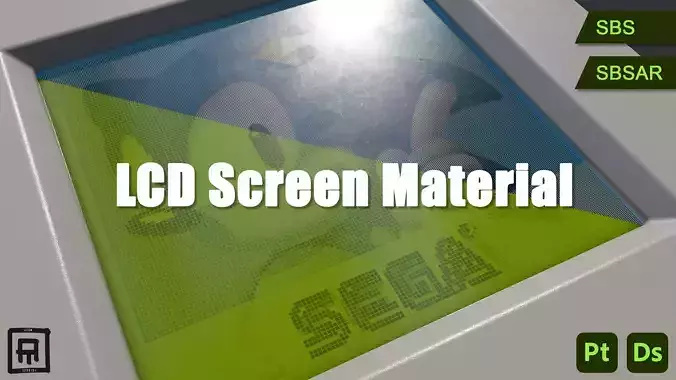 LCD Screen Procedural PBR Material Texture