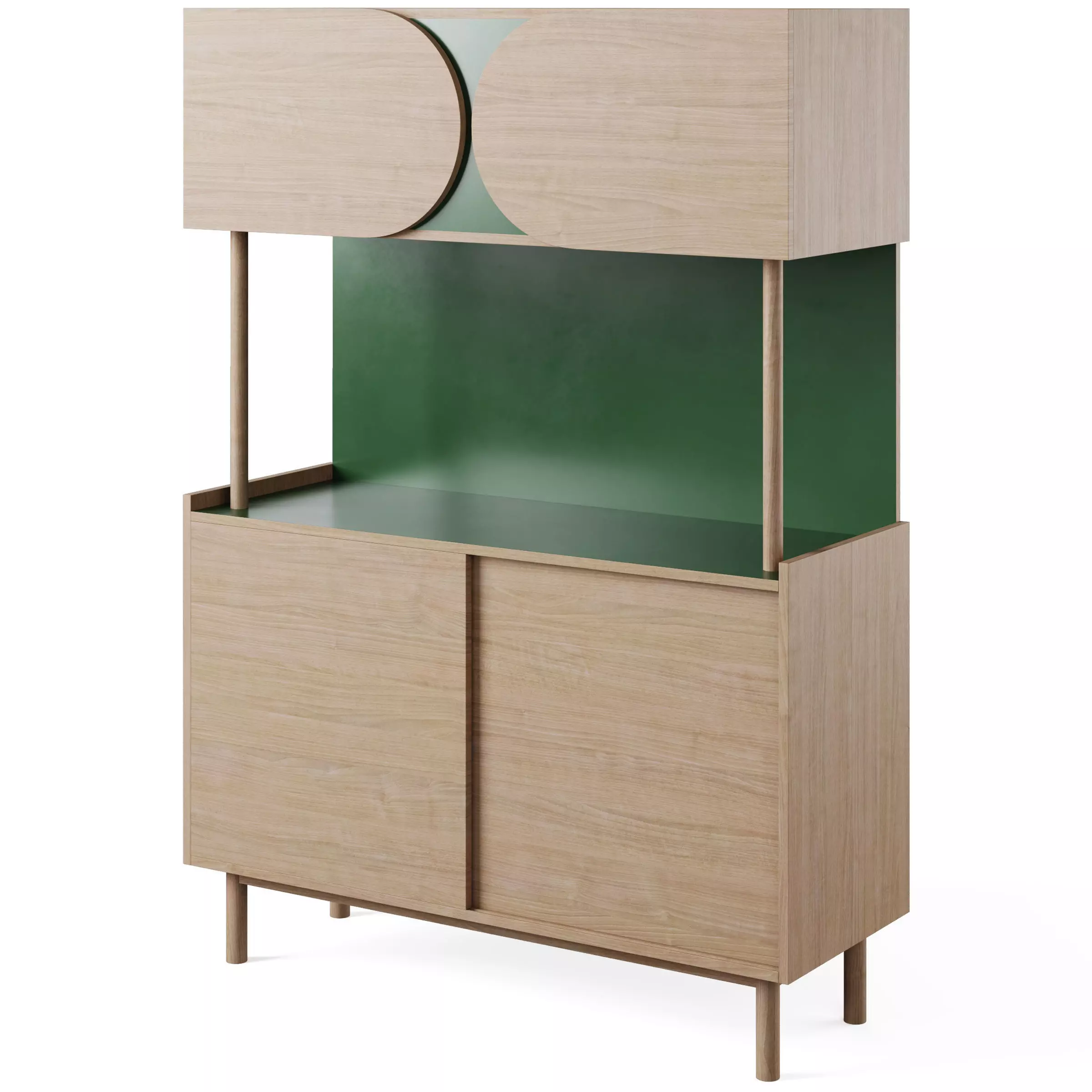 Quillan Formica Oak Veneer Sideboard by LA REDOUTE 3D model