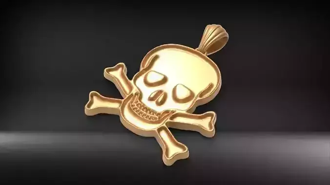 Skull and Bones Pendant necklace charm jewelry 