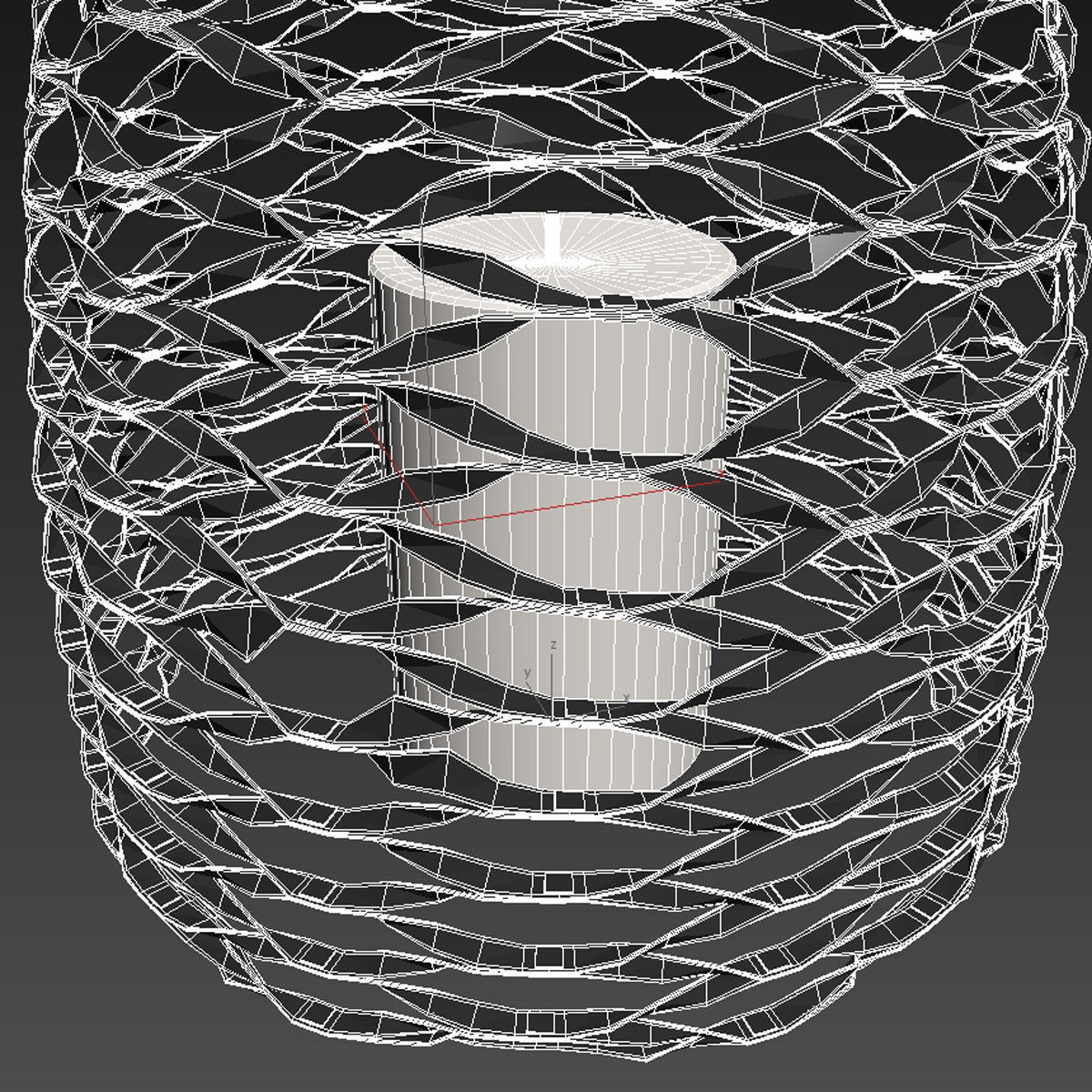 Rattan Lampshade Candle Shade Jar 3D model_6