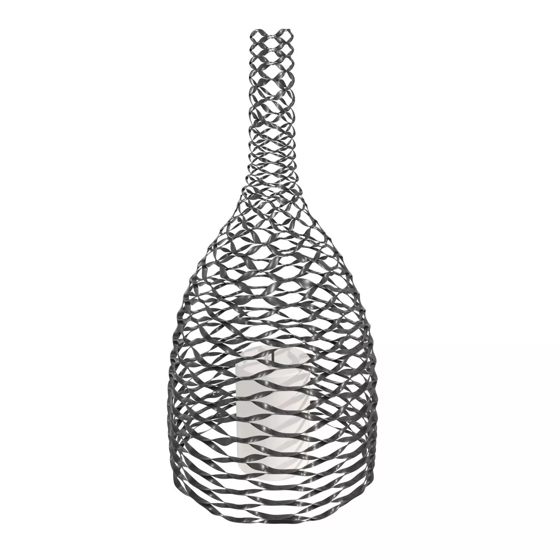 Rattan Lampshade Candle Shade Jar 3D model_0